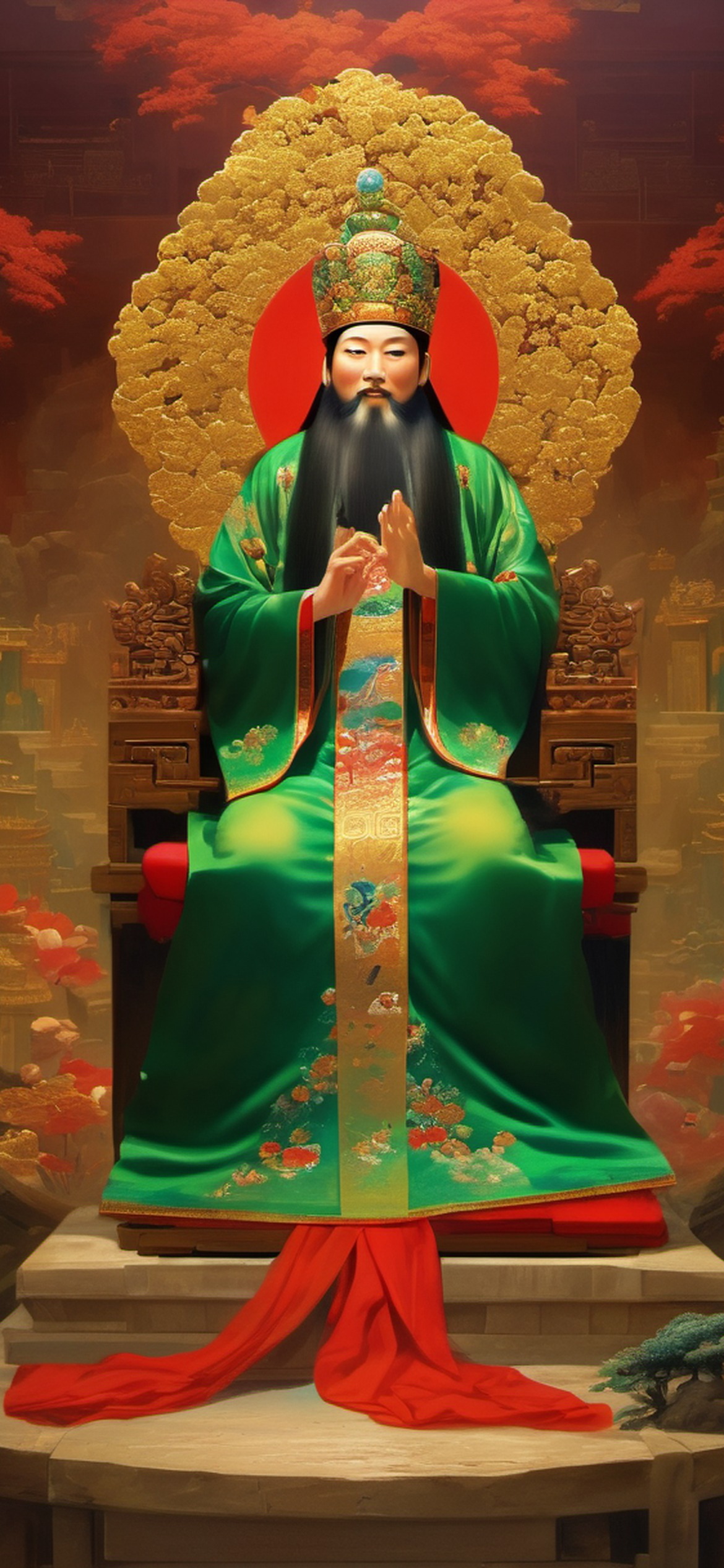 King Yanluo of the Underworld — Chinese Mythology Wallpaper preview 1
