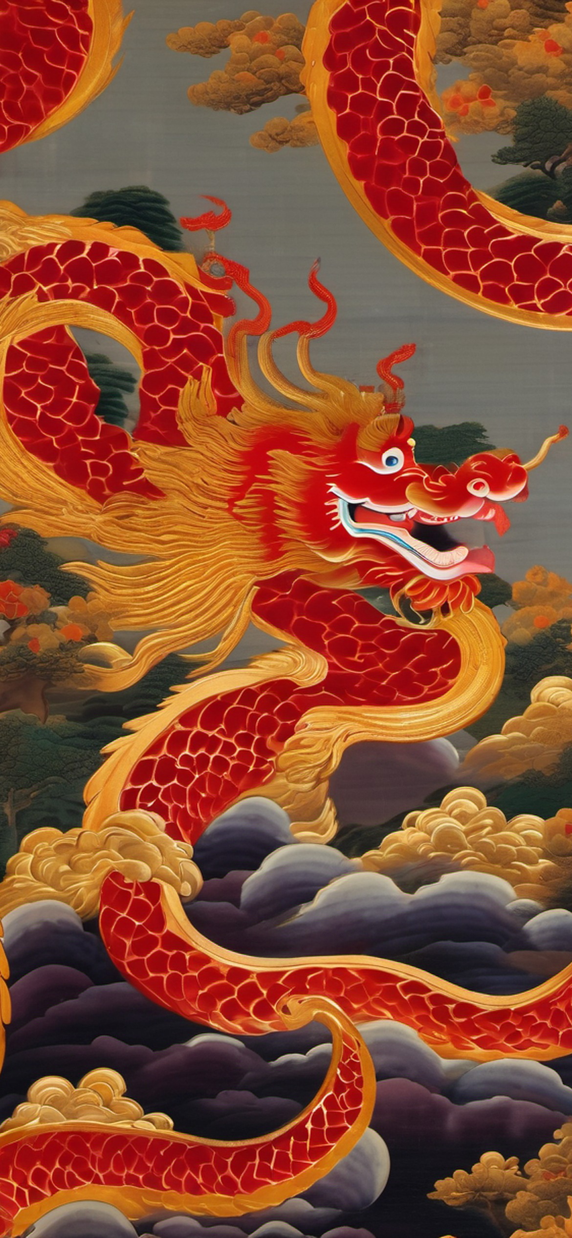 Zhulong the Torch Dragon — Chinese Mythology Wallpaper preview 1