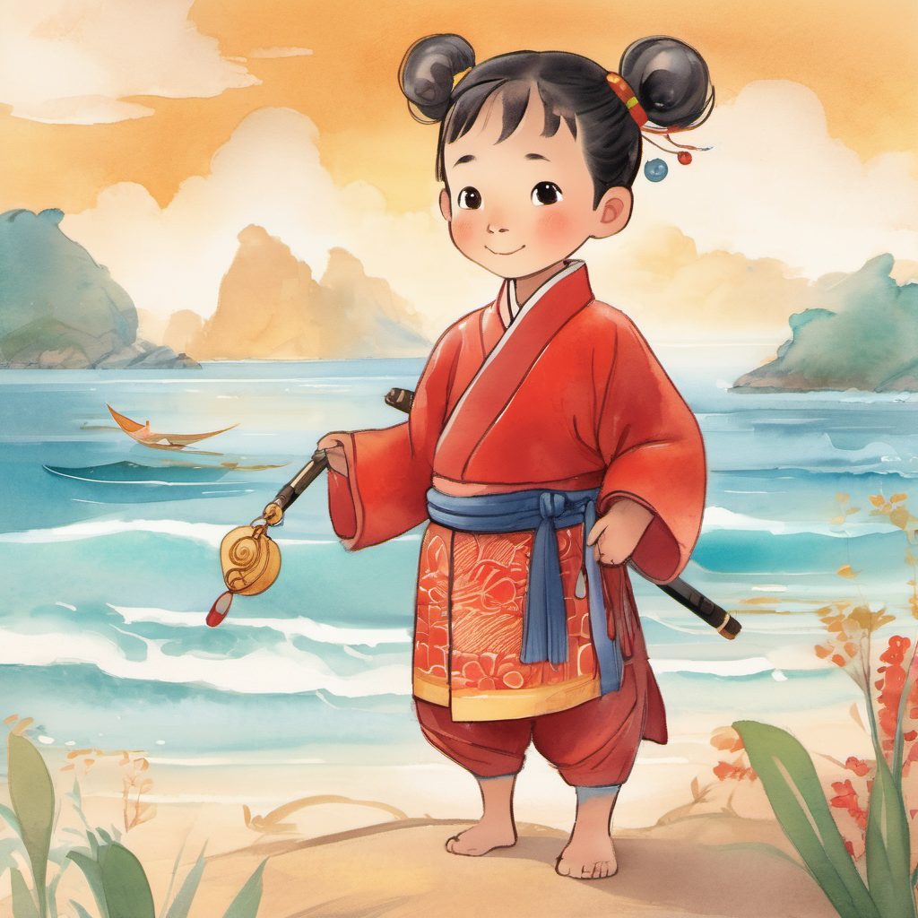 Nezha — Bilingual Chinese-English Picture Book coloring page